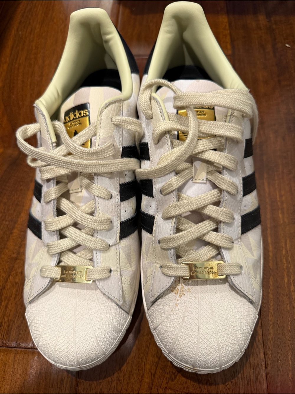 adidas Superstar Sneakers White & Black & Light camo US 10